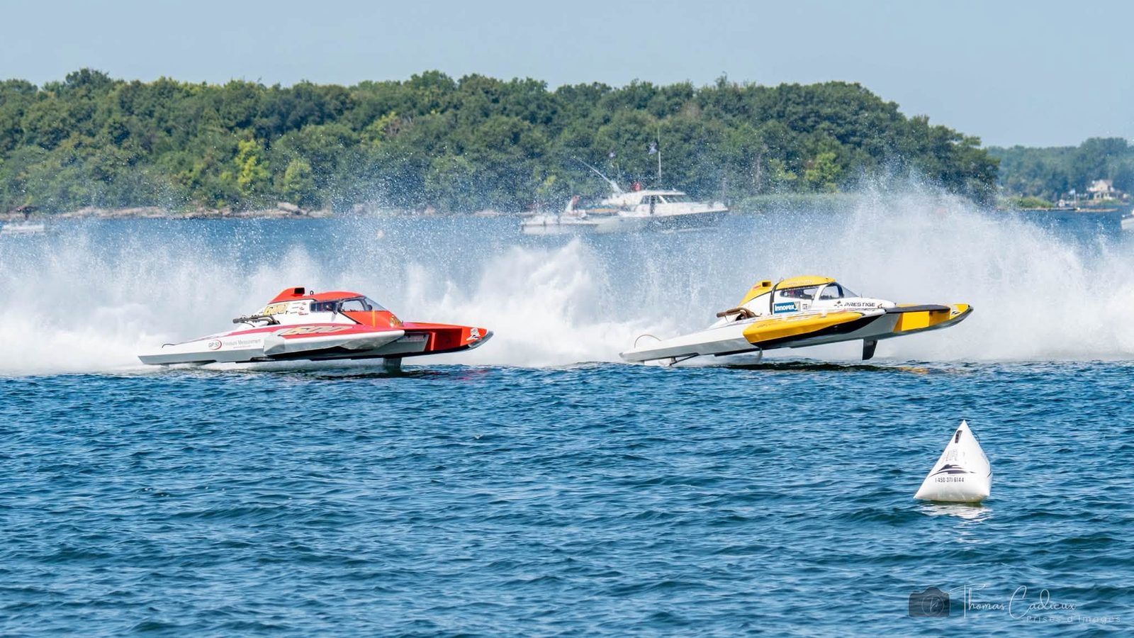 Neck and Neck — powerboat racing